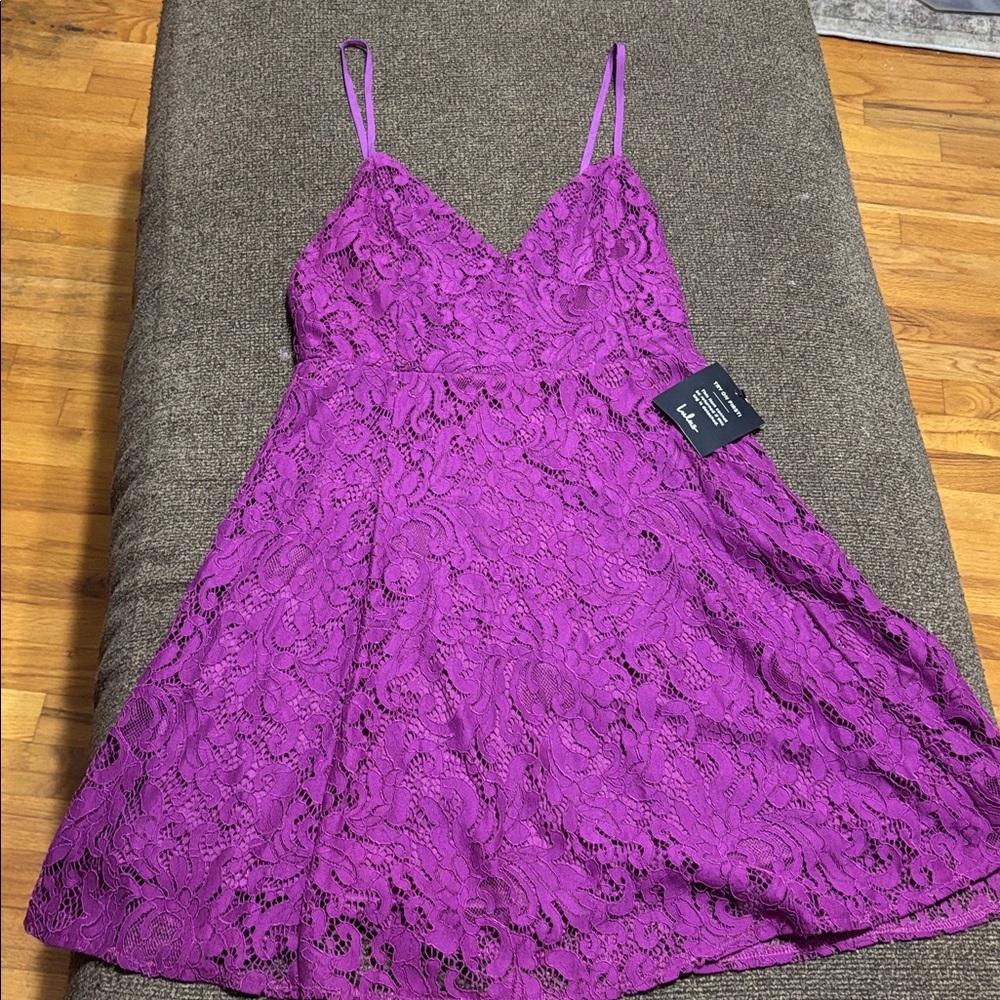 Lulu's Vibrant Purple Lace Chemise